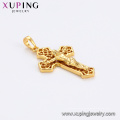 33705 xuping joyería 24k chapado en oro de moda Dubai estilo de lujo religioso cruz colgante